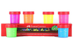 Faber-Castell Témperas NEÓN 6 frascos de 30g cada uno